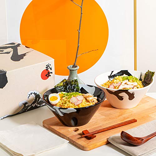 Large Ramen Bowl Set (Samurai White / 9 inch)