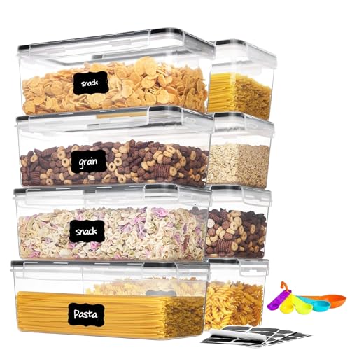 8pc 3.2L Airtight Canisters with Lids (8 pcs(3.2L))