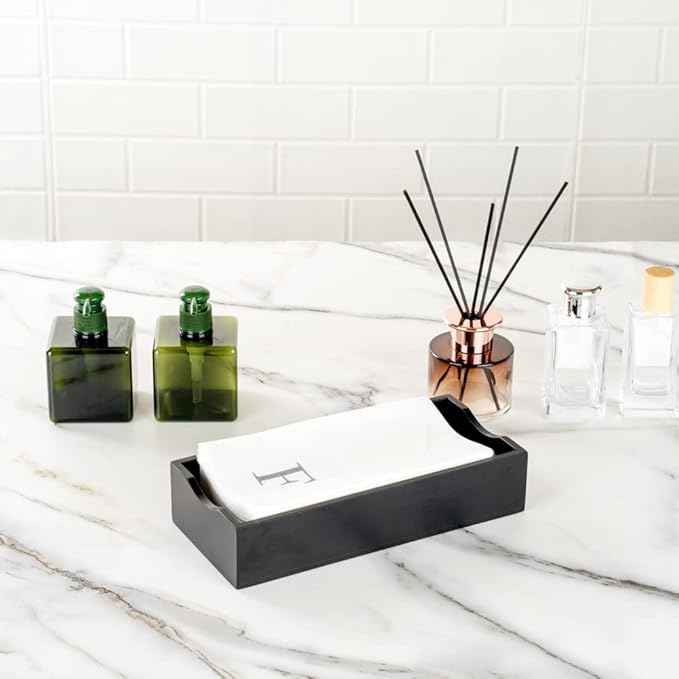 Luxenap 15.8 X 7.9 Inch Linen-Feel Guest Towels, 2000 Lettered Hand Towels - Silver Letter 'F', Sans Serif Font, White Paper Dinner Napkins, airlaid, For Restrooms And Tables - Restaurantware