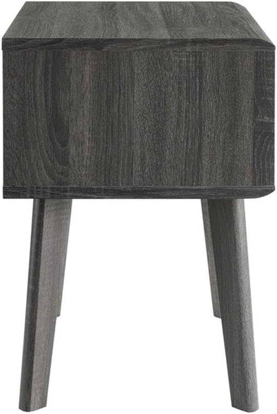 Modway Render Mid-Century Modern End Table or Nightstand in Charcoal, 15 x 19 x 21.5