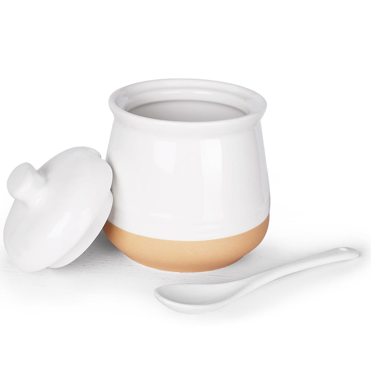 Sugar Bowl with Lid and Spoon 12oz Ceramic Sugar jar