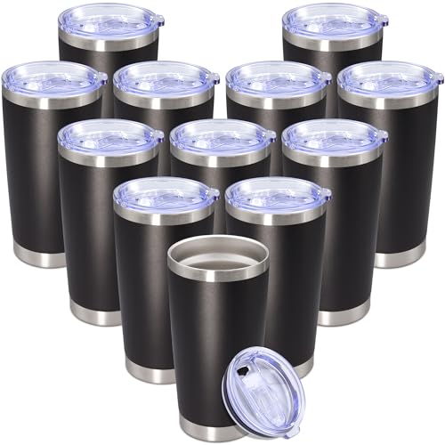 20 oz Tumbler Insulated Tumblers Stainless Steel Coffee Mug (Black)