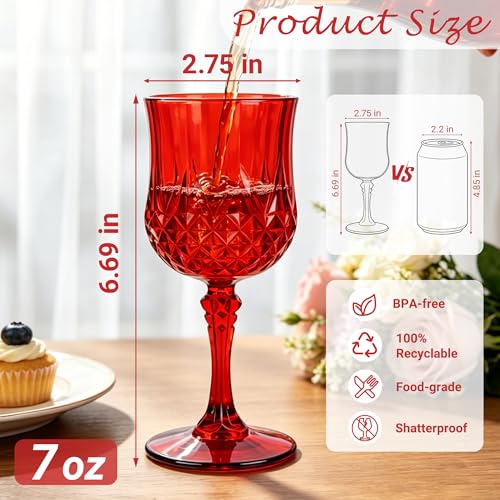24Pack Plastic Wine Glasses (24 Count)