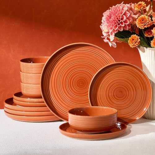 Ceramic Dinnerware Set for 4 (Terracotta)