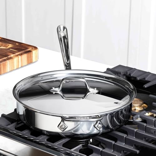 D3 Stainless Steel 3 Qt Sauté Pan with Lid