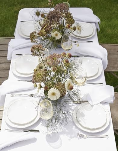 Blue Bay White Porcelain 12 (12-Piece Dinnerware Set, White)