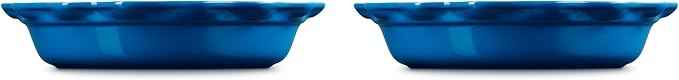 Le Creuset Stoneware Set of 2 Heritage Fluted Pie Dish, 9", Marseille