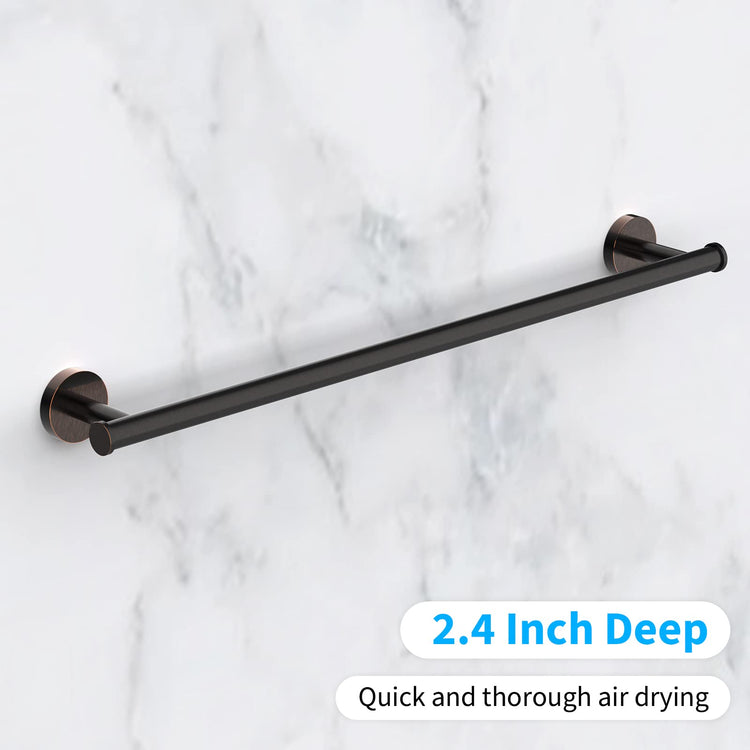 2 Pieces Oil Rubbed Bronze Towel Bar Set