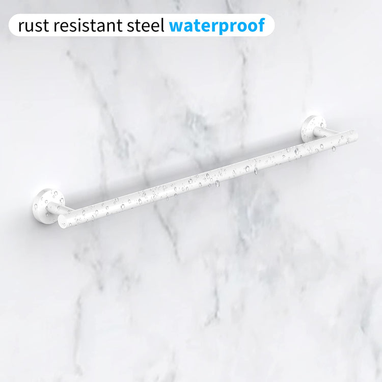 2 Pieces White Bathroom Towel Bar