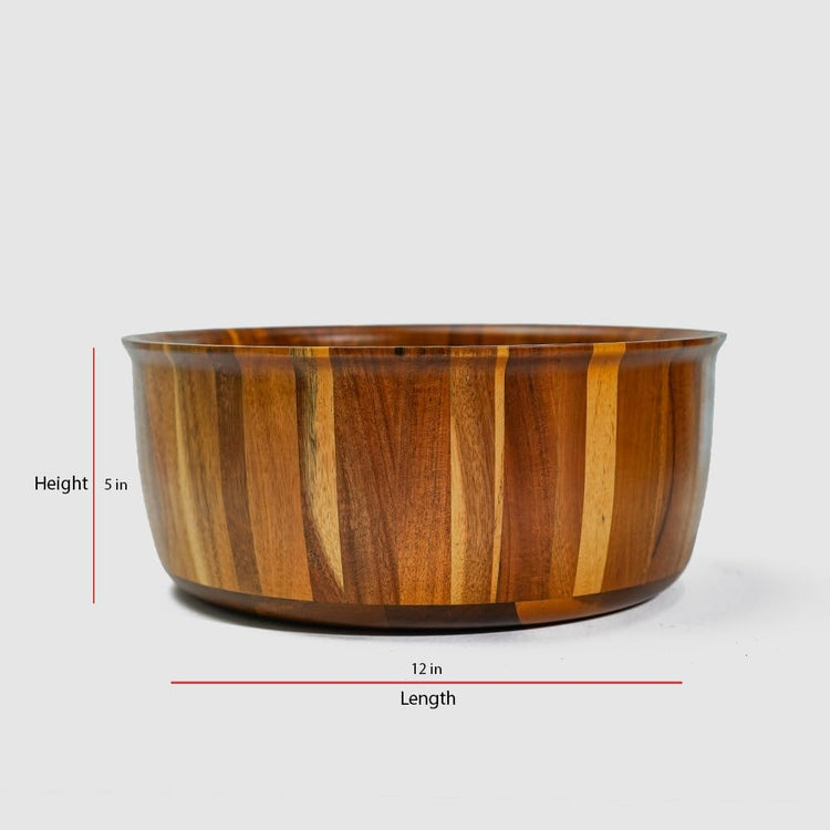Extra Large Wooden Salad Bowl