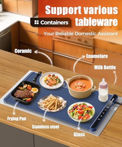 Warming Mat for Food (Dark Blue / 26x15 Inch)