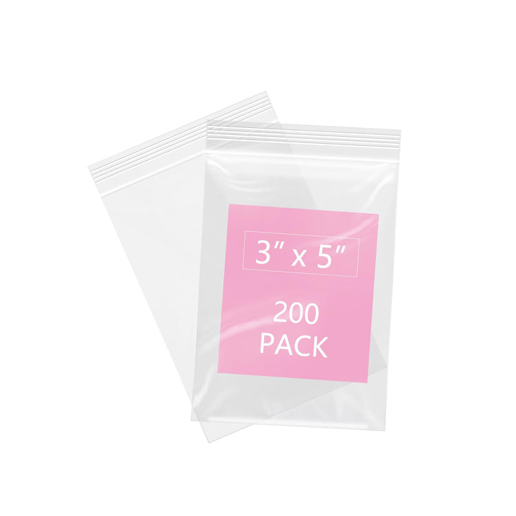 200 Pcs 3" x 5" Small Plastic Bag (200 Count)
