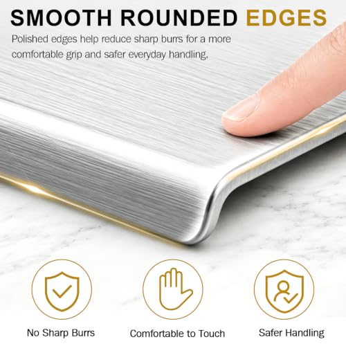 304 Stainless Steel Cutting Board with Lip (15.7"L x 11.8"W)