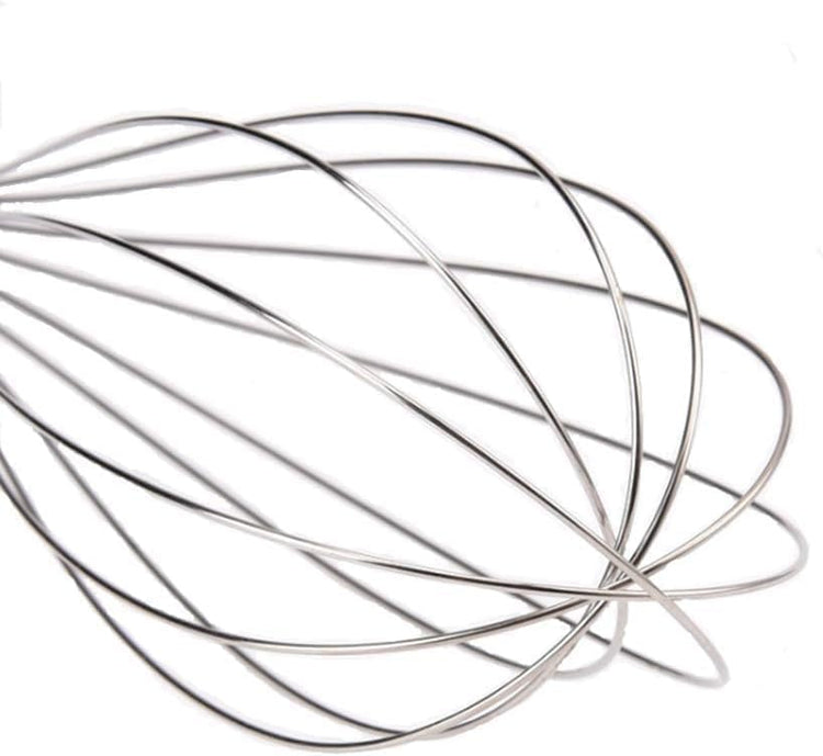 10 inch Stainless Steel Whisk, 5 inches for mixing small amounts of liquids, milkshakes, coffee, juice, etc. 2-piece set (buy 10 inches and get 5 inches as a gift) silver