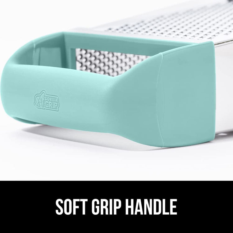 XL 4 Sided Stainless Steel Cheese Grater With Measurement Container