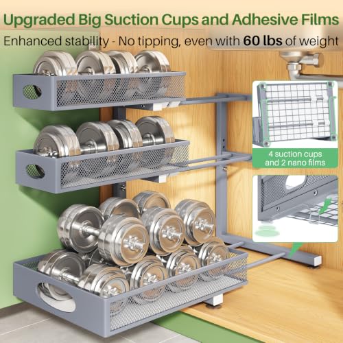 Under Sink Organizer 3 (1-Pack / Grey)