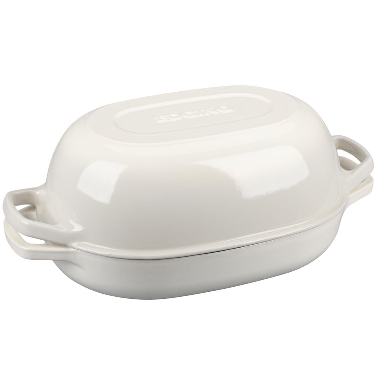 Enameled Cast Iron Oval Dutch Oven Pot with Lid