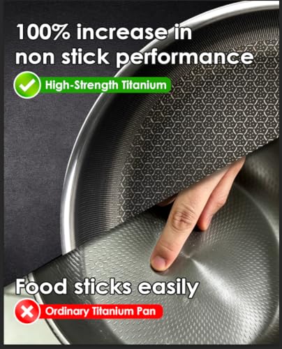 12" Titanium Pans for Cooking (12in+lid)