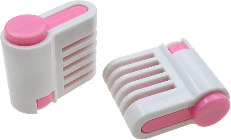 4PCS DIY Cake Slicer Cake Layer Slicer 5 Layers Cake Leveler Kitchen Fixing Tools for Bread Toast and Cakes (Pink)