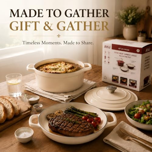 Enameled Cast Iron Dutch Oven Set
