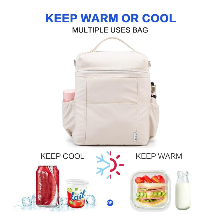 NOL Insulated Lunch Bags for Women Cooler Bag Lightweight Nylon Waterproof Lunch Box for Work