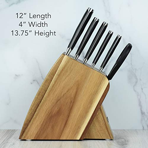 Wusthof Classic Ikon 7 Piece Slim Knife Set with Acacia Block (7 Count)