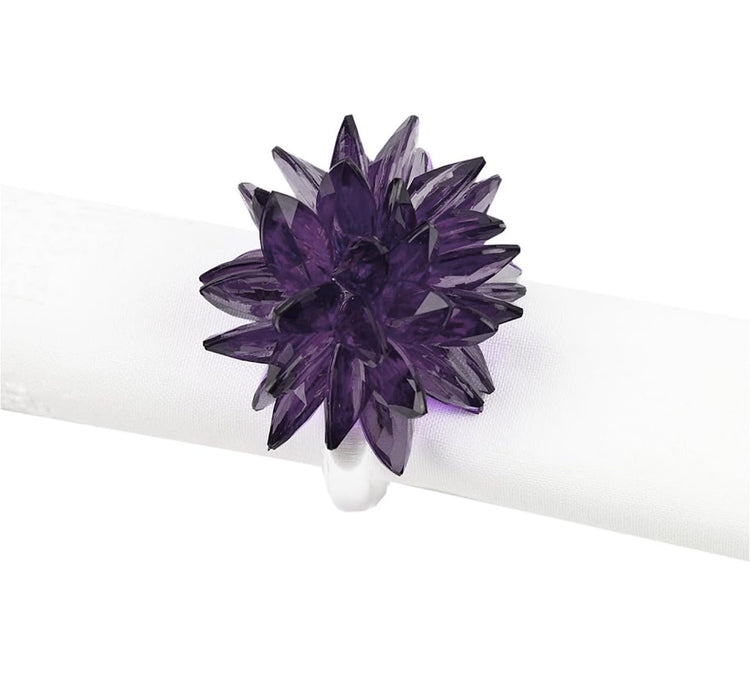 Crystal Design Collection Napkin Rings (4 Count)