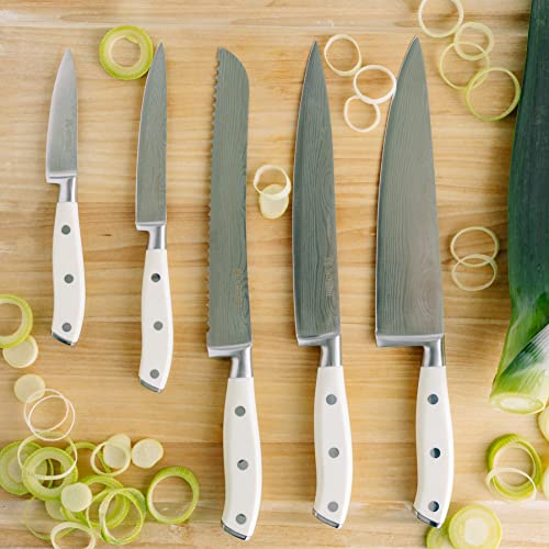 Yatoshi 12 Piece White Knife Block Set