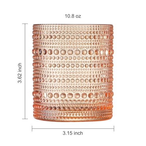 Hobnail Beaded Highball Drinking Tumbler Glasses