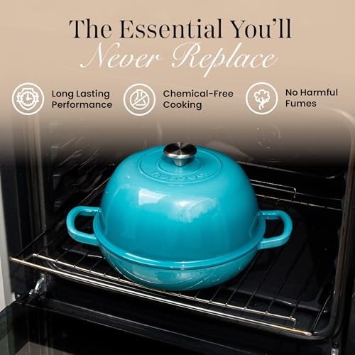 Enamelled Cast Iron Dutch Oven Pot (Light Blue)