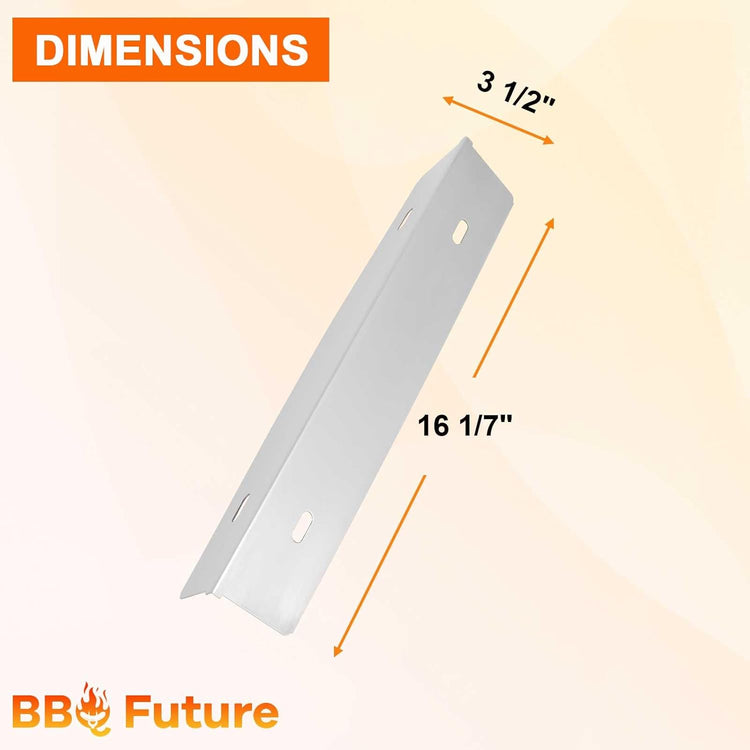 MixRBBQ Stainless Steel 7-Pack Heat Plates and 4-Pack Burner BBQ Replacement Part Kit for Prestige 500 and Napoleon Grill Rogue Series