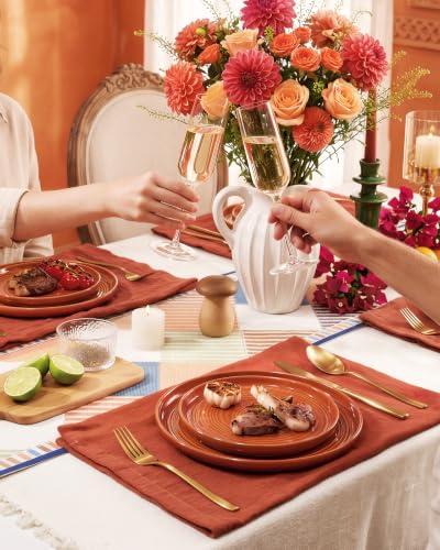 Ceramic Dinnerware Set for 8 (Terracotta)