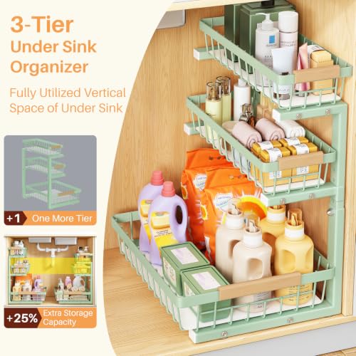 Under Sink Organizer (2-Pack / Green)