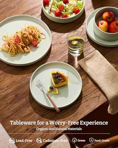 Stoneware Dinnerware Set with Pasta Bowls (24 Count)