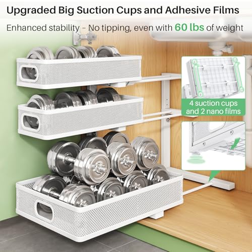 Under Sink Organizer (White / 2 Pack)