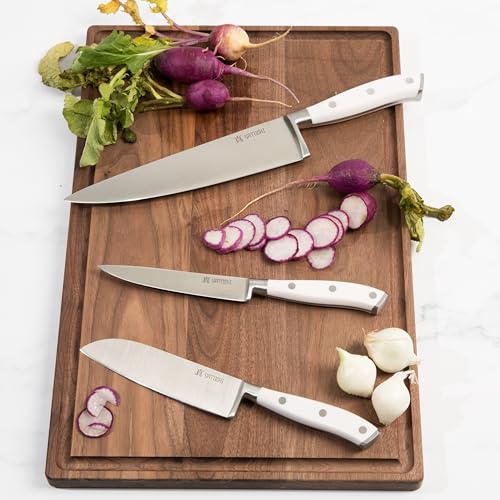 Yatoshi 15 Piece White Knife Block Set (15 Count)