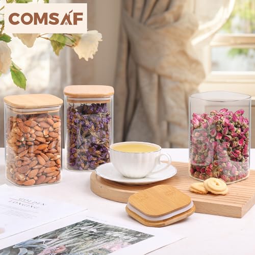 Square Glass Containers with Lids 1.2 Qt (1.2 qt x 9)
