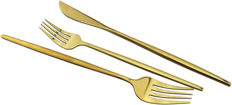 JASHII 30-Piece Stainless Steel Satin Finish Flatware Set - Mirror Polished Tableware Cutlery for Home and Restaurant - Dishwasher Safe