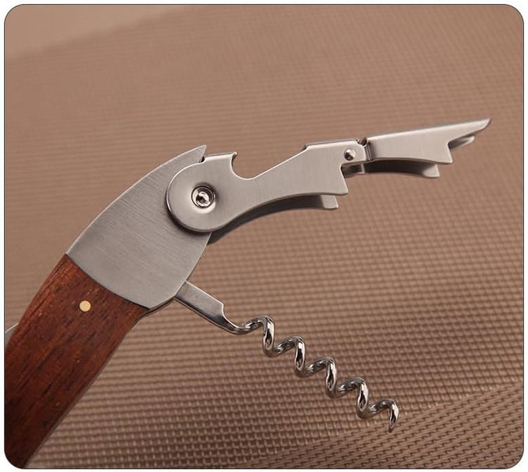 Unique Fish Corkscrew, Professional Waiters Corkscrew Wine Key Bottle Opener,Manual Wine Key for Servers, Waiters, Bartenders and Home Use (Brown fish)