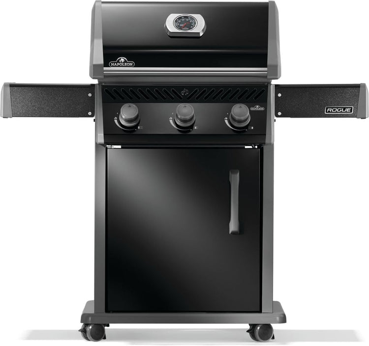 Napoleon Rogue 425 Natural Gas Grill, Black, Durable 3-Burner Outdoor BBQ