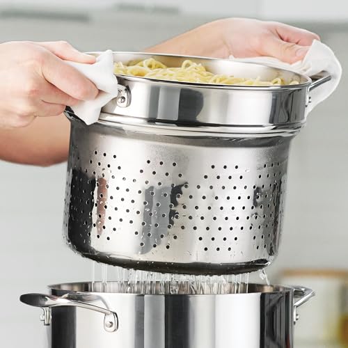 Signature Stainless Steel Pasta Strainer Insert for Pot