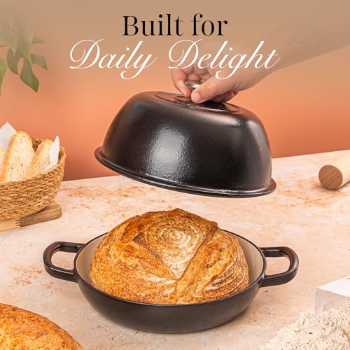 Enamelled Cast Iron Dutch Oven Pot (Black)