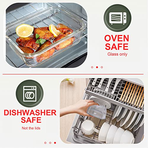 30 Pieces Glass Food Storage Containers Set (Red / 15 Pack)