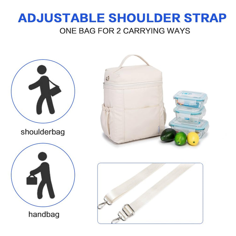 NOL Insulated Lunch Bags for Women Cooler Bag Lightweight Nylon Waterproof Lunch Box for Work