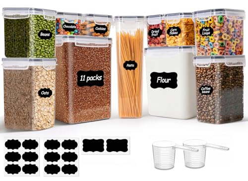 Airtight Food Storage Containers with Lids 7size 11Pack (7 Size-Rectangle)