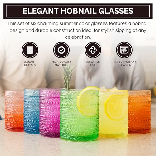 Hobnail Drinking Glasses (6 Count)