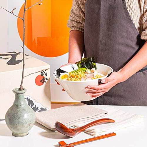 Large Ramen Bowl Set (Samurai White / 9 inch)