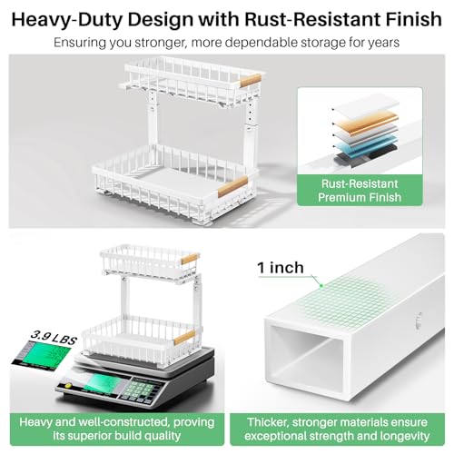 Under Sink Organizer (White / 2 Pack)