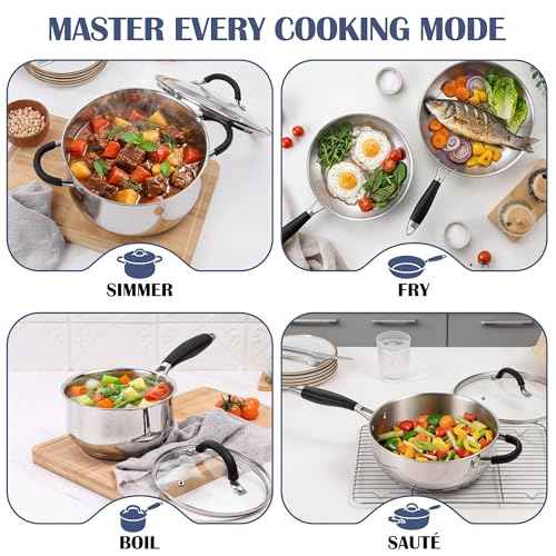 10 Piece Stainless Steel Cookware Set