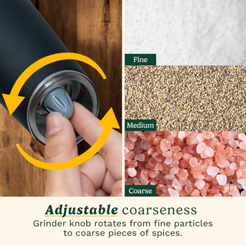 Gravity Salt and Pepper Grinder Set (8"x2")